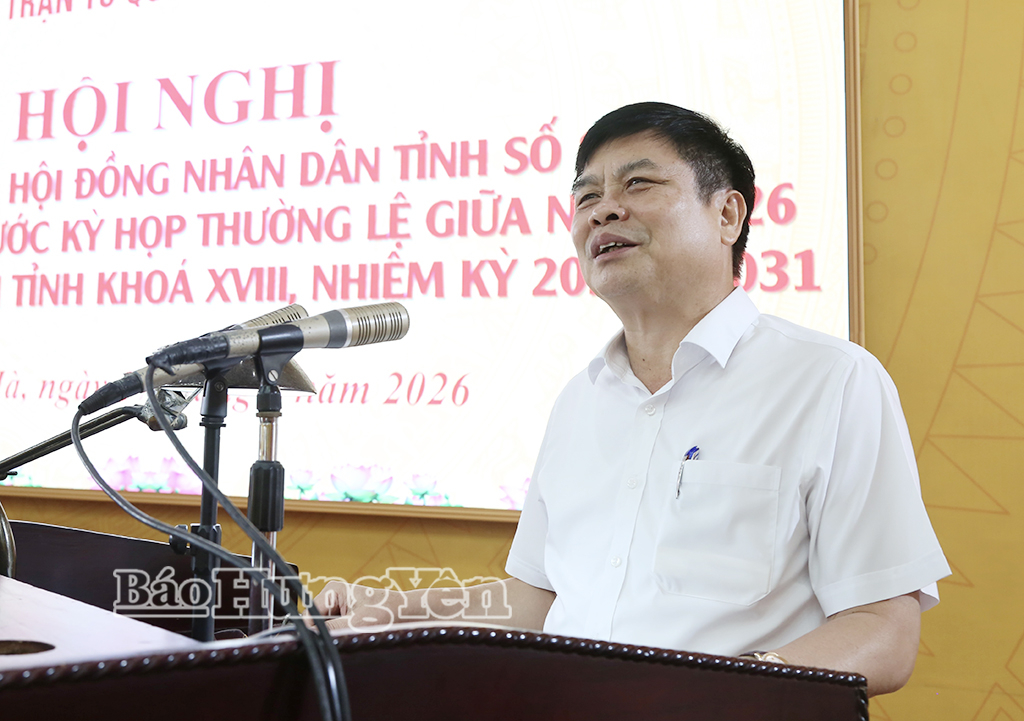 Đồng chí Phạm Văn Nghiêm, Phó Chủ tịch UBND tỉnh phát biểu tại hội nghị.