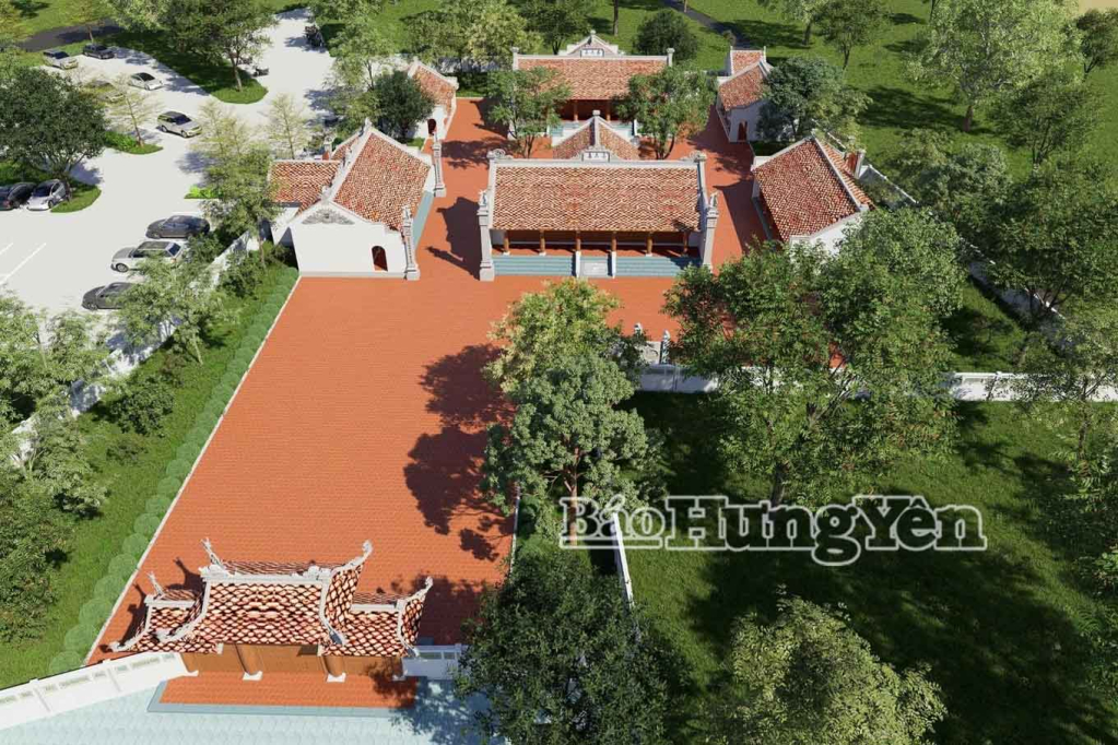 Phối cảnh chùa Hưng Khánh được xây dựng tại vị trí mới.
