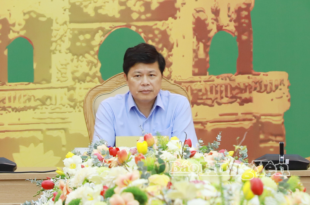 Đồng chí Trần Quốc Toản, Phó Bí thư Thường trực Tỉnh ủy, Chủ tịch Ủy ban MTTQ Việt Nam tỉnh dự hội nghị.