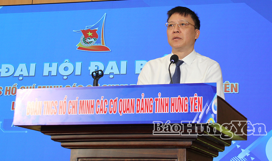 Lãnh đạo Đảng ủy các cơ quan Đảng tỉnh phát biểu tại Đại hội.