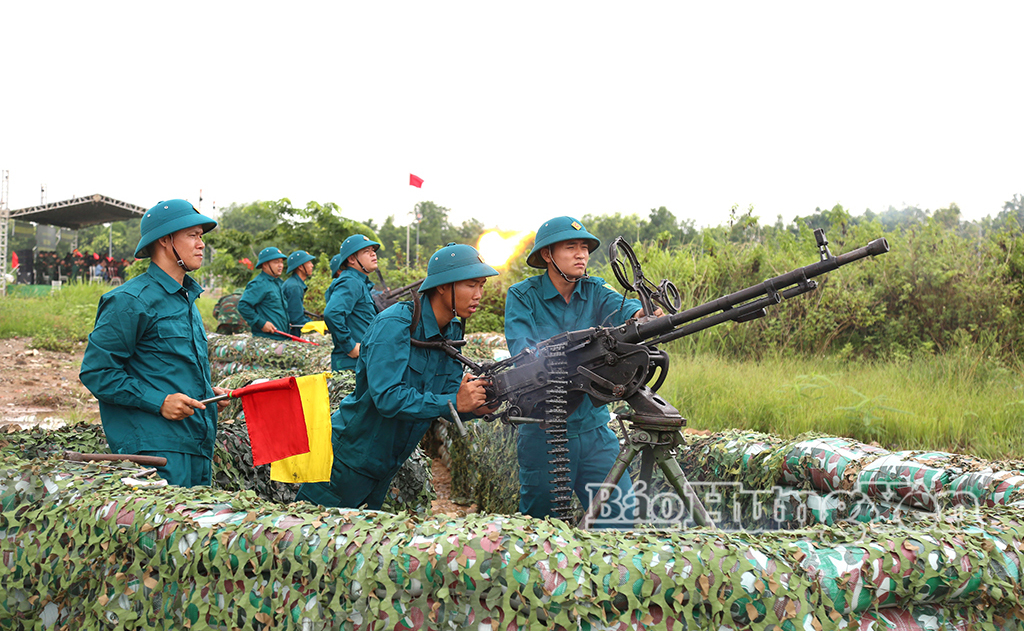 Một số hình ảnh thực binh Diễn tập tác chiến phường Mỹ Hào trong khu vực phòng thủ năm 2026.