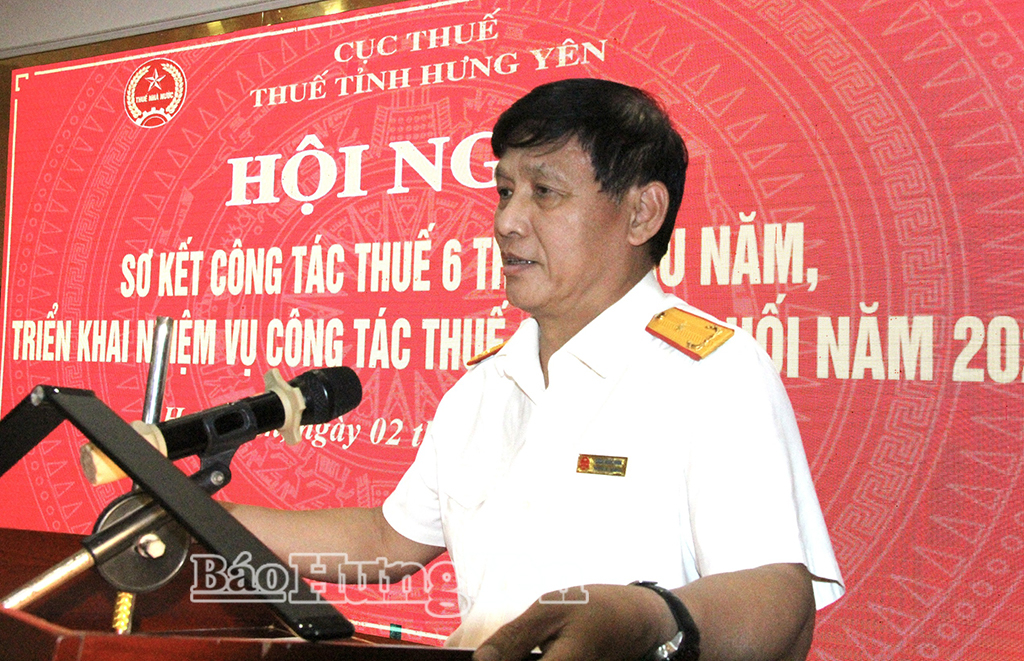 Đồng chí Đặng Ngọc Minh, Phó Cục trưởng Cục Thuế phát biểu tại hội nghị.