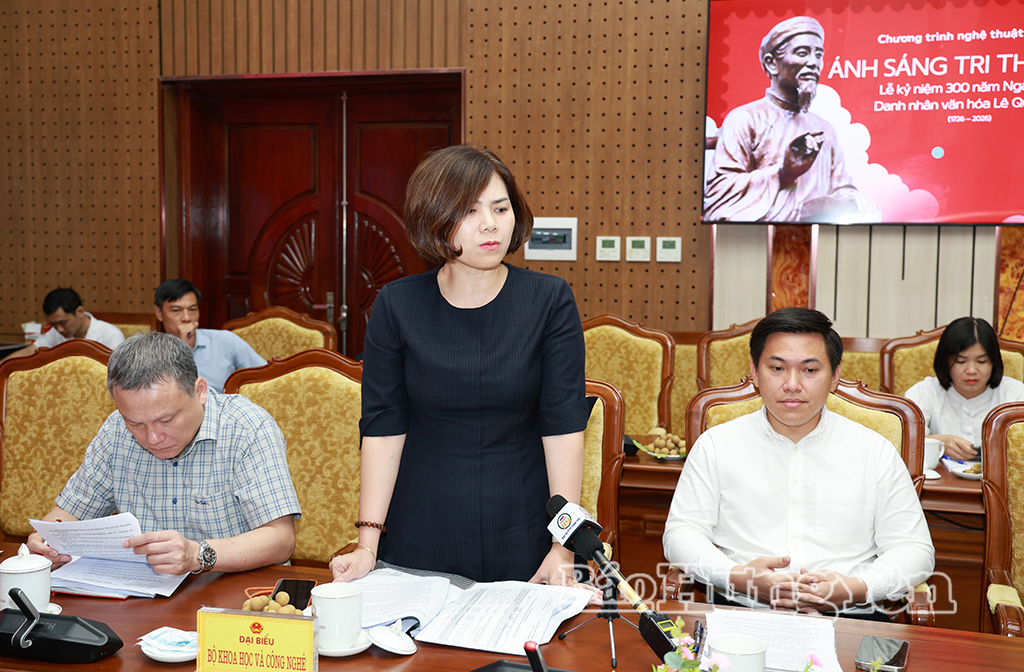 Đại diện Bộ Khoa học và Công nghệ phát biểu tại hội nghị.