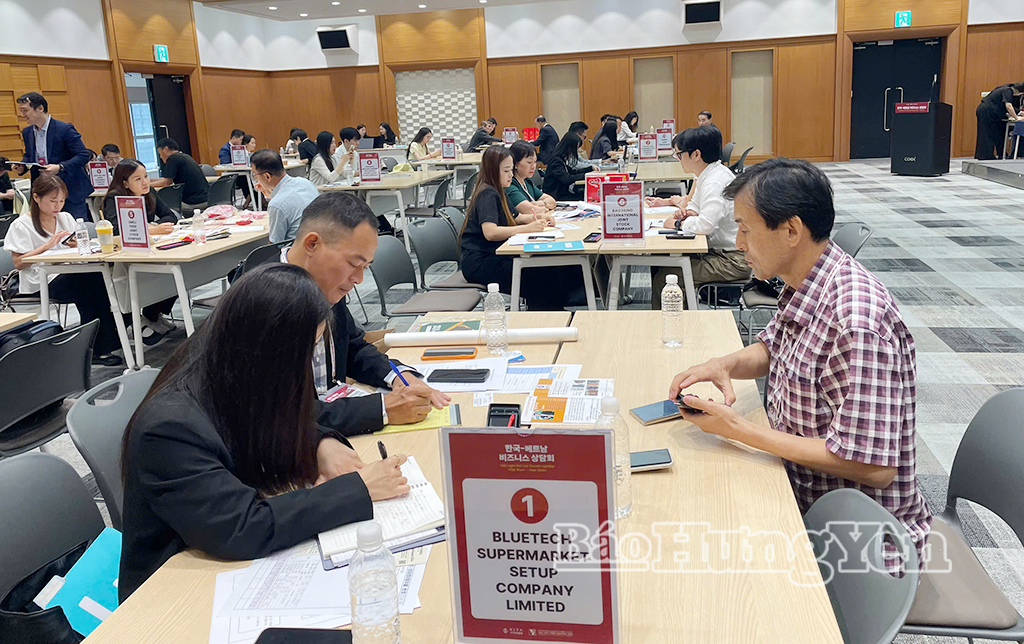 Các doanh nghiệp của tỉnh kết nối giao thương B2B với đối tác Hàn Quốc.