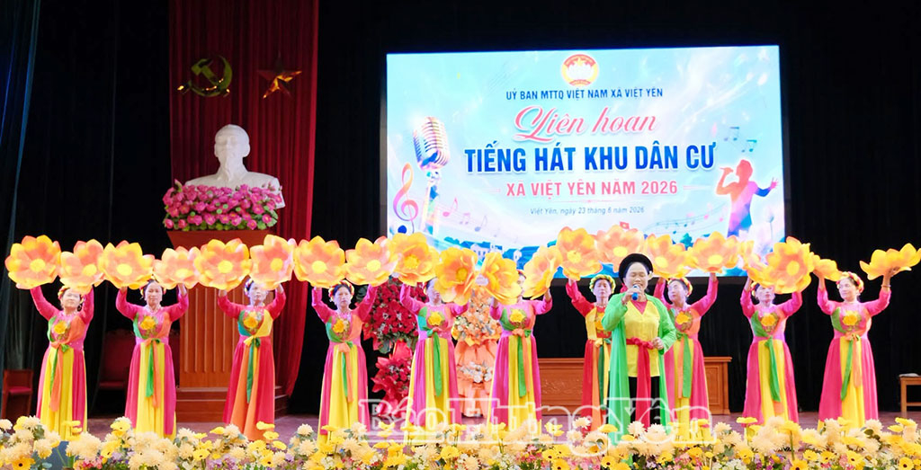 Đời sống văn hóa tinh thần của người dân xã Việt Yên ngày càng nâng cao.