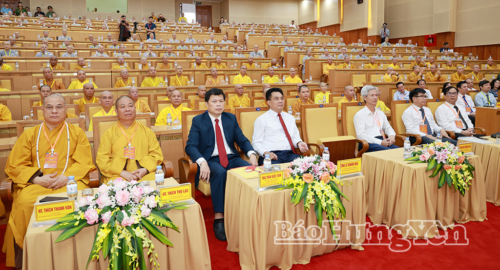 Đồng chí Trần Quốc Toản, Phó Bí thư Thường trực Tỉnh ủy, Chủ tịch Ủy ban MTTQ Việt Nam tỉnh, Trưởng ban Chỉ đạo Công tác tôn giáo tỉnh và các đại biểu dự Đại hội.
