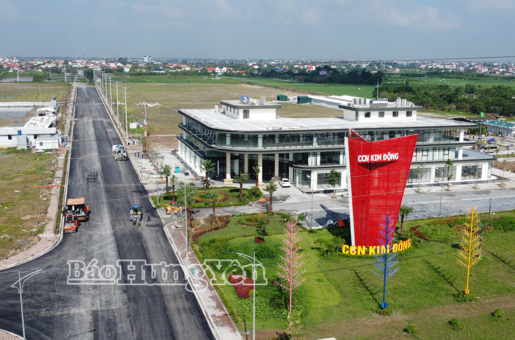 Cụm công nghiệp Kim Động được đầu tư hạ tầng đồng bộ, đang là điểm đến của các nhà đầu tư.