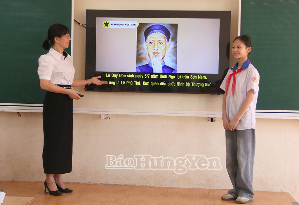 Trường THSC Lê Danh Phương, xã Hưng Hà tổ chức các tiết học trải nghiệm giới thiệu về thân thế, sự nghiệp của Danh nhân văn hóa Lê Quý Đôn.