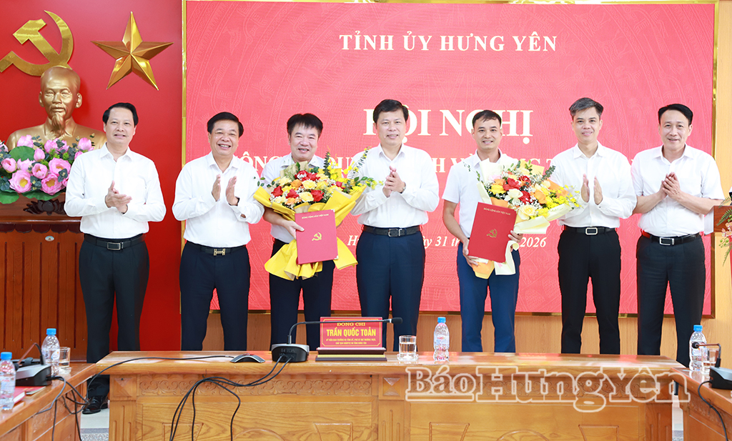 Công bố quyết định chuẩn y 2 Ủy viên Ủy ban Kiểm tra Tỉnh ủy Hưng Yên