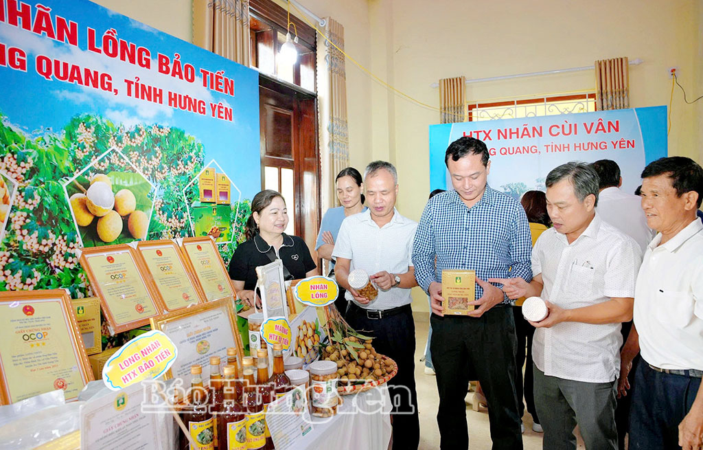 Các đại biểu tham quan các gian trưng bày sản phẩm tại tọa đàm.