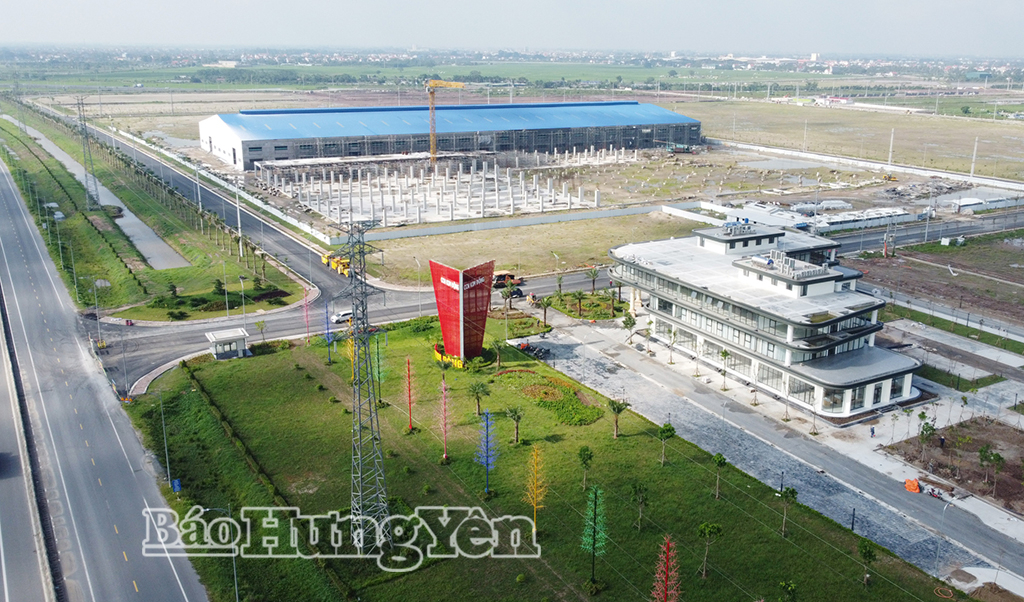 Cụm công nghiệp Kim Động (xã Lương Bằng) được đầu tư hạ tầng đồng bộ, từng bước thu hút các nhà đầu tư thứ cấp.