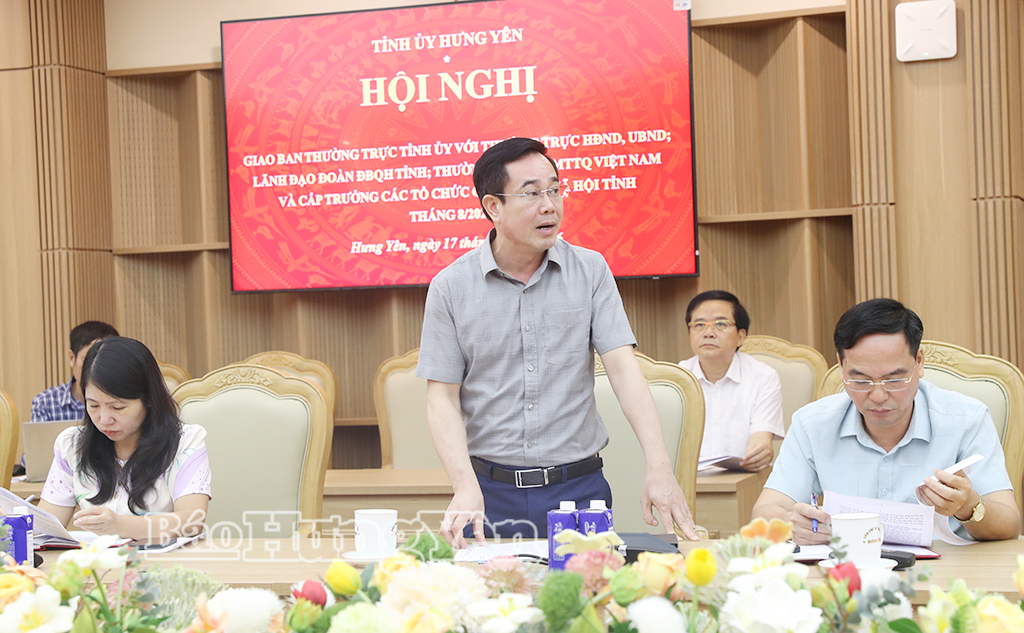 Đại diện lãnh đạo Đoàn đại biểu Quốc hội tỉnh trình bày báo cáo tại hội nghị.