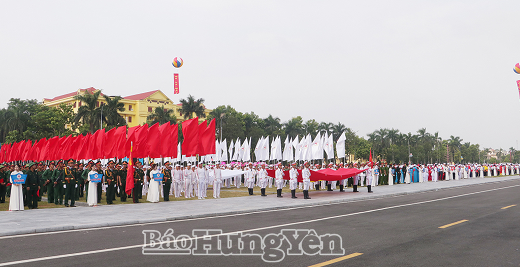 Các lực lượng tham gia lễ khai mạc Đại hội.