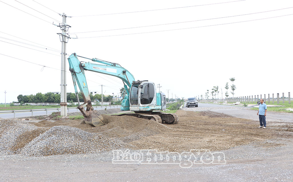 Dự án Cụm công nghiệp Trung Nê đang xây dựng hạ tầng kỹ thuật giai đoạn I.