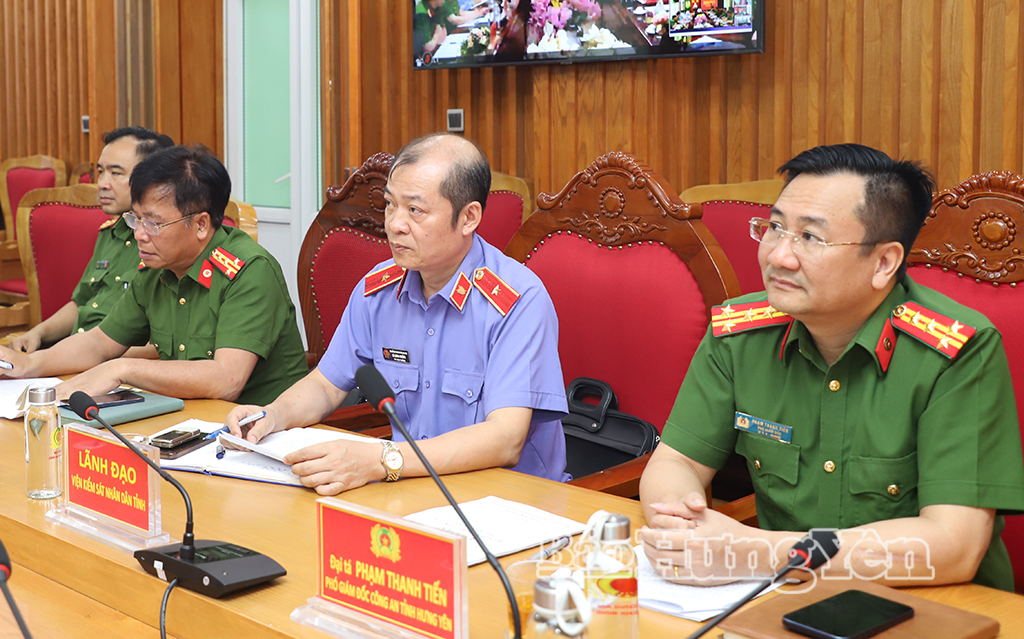 Các đại biểu dự hội nghị tại điểm cầu tỉnh Hưng Yên.