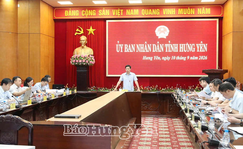 Đồng chí Lại Văn Hoàn, Phó Chủ tịch UBND tỉnh chủ trì cuộc họp.