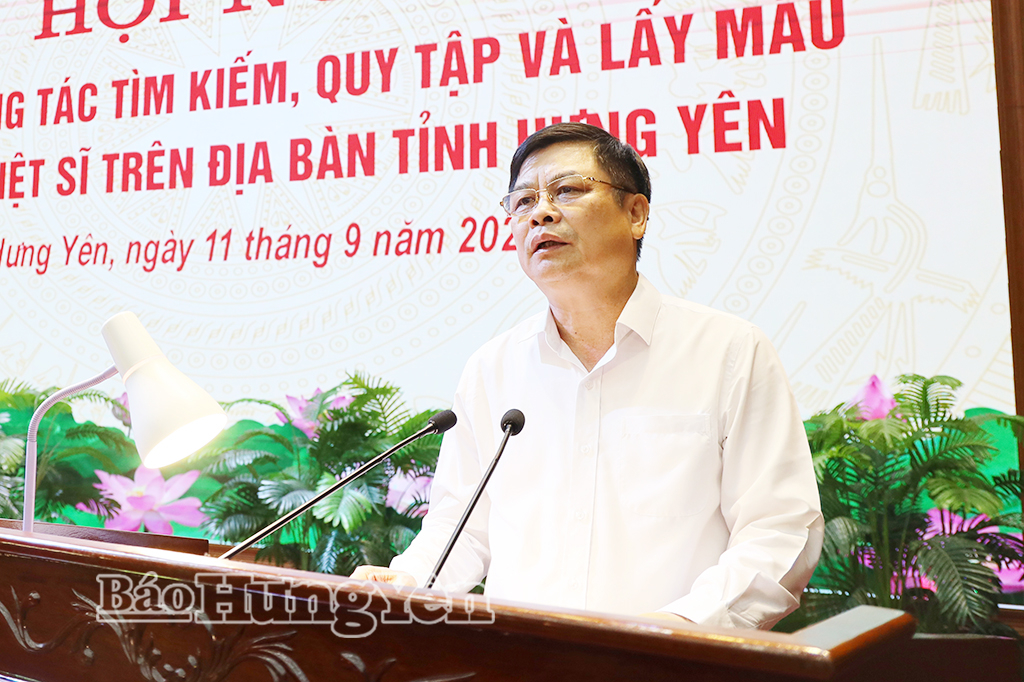 Đồng chí Phạm Văn Nghiêm, Phó Chủ tịch UBND tỉnh, Trưởng ban Chỉ đạo 515 tỉnh phát biểu kết luận hội nghị.