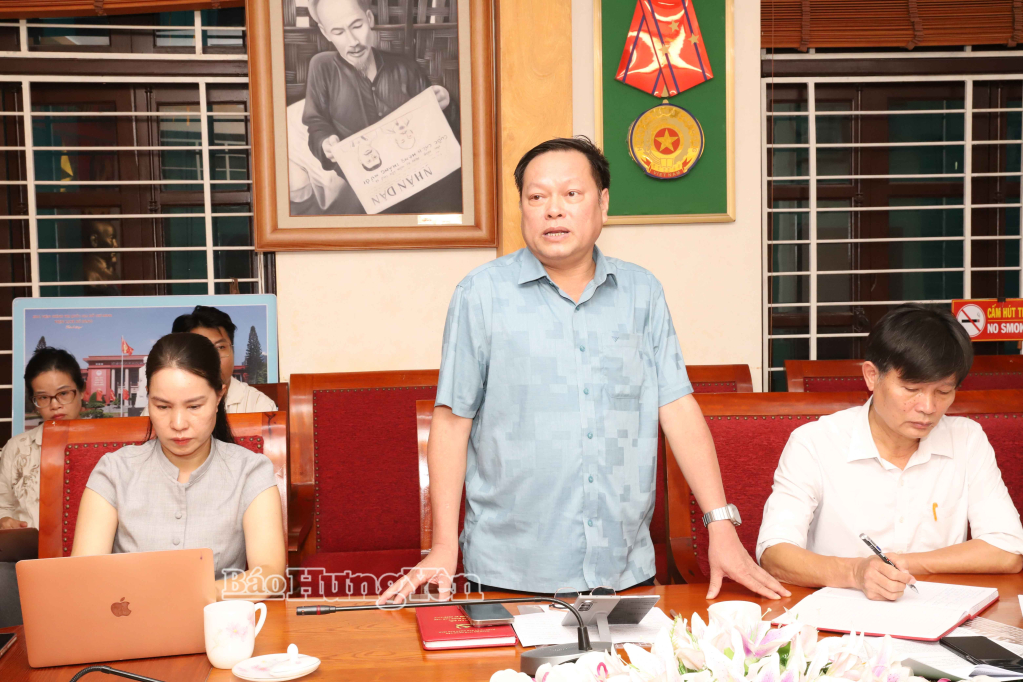 Lãnh đạo Sở Nông nghiệp và Môi trường phát biểu.
