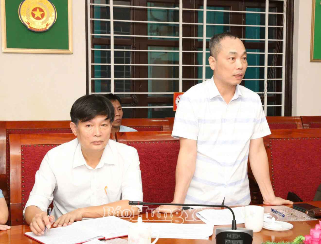 Lãnh đạo Báo và Phát thanh, Truyền hình tỉnh Hưng Yên phát biểu.