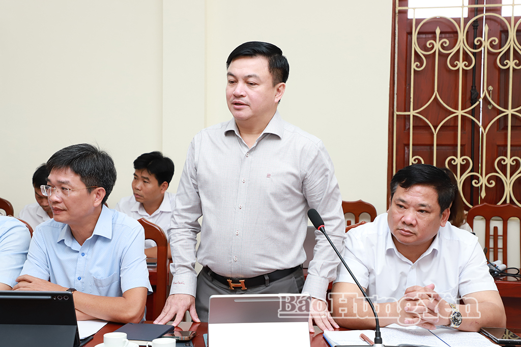 Các đại biểu phát biểu tại cuộc họp.