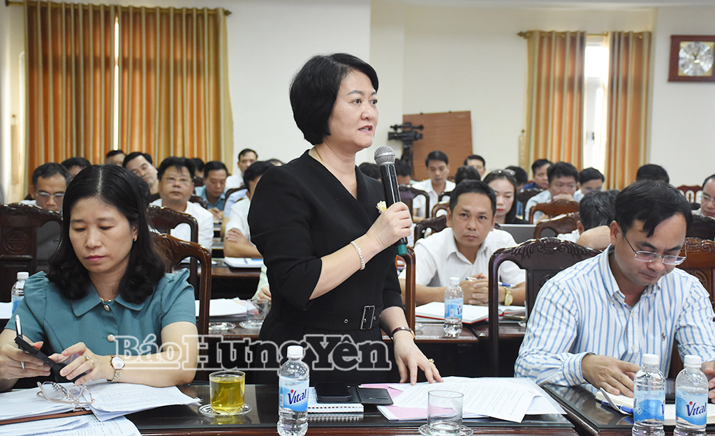Lãnh đạo Sở Khoa học và Công nghệ phát biểu tại buổi làm việc.