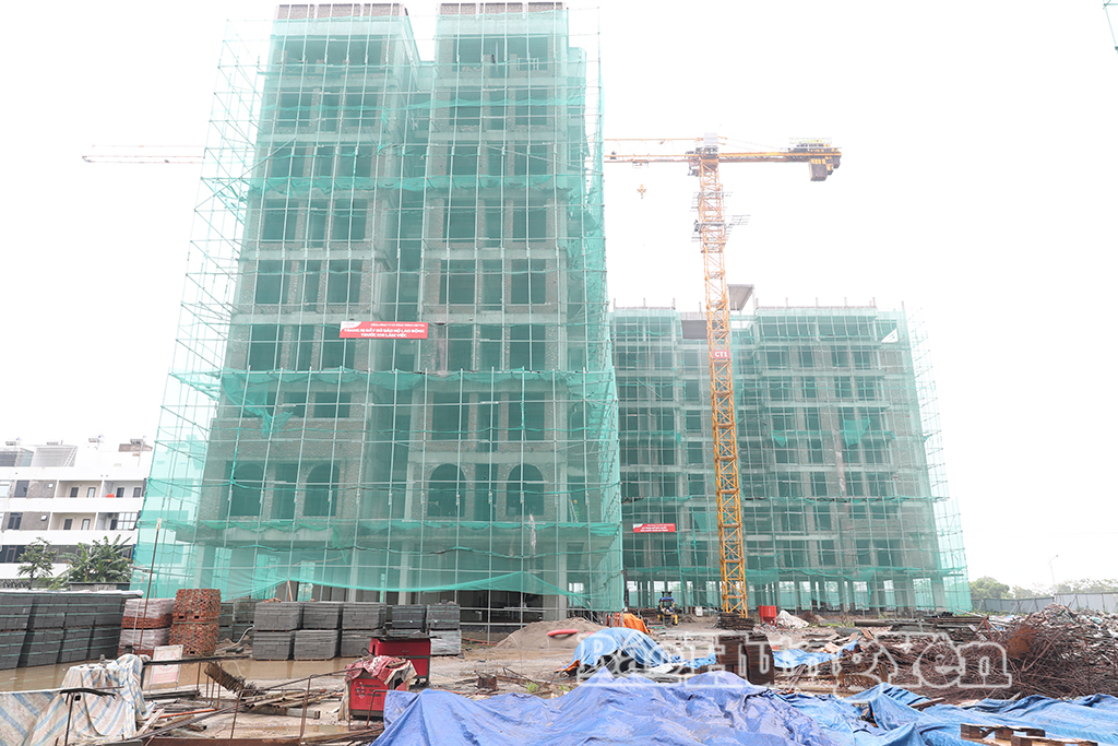 Dự án khu nhà ở xã hội tại phường Vũ Phúc đang được triển khai bảo đảm tiến độ.