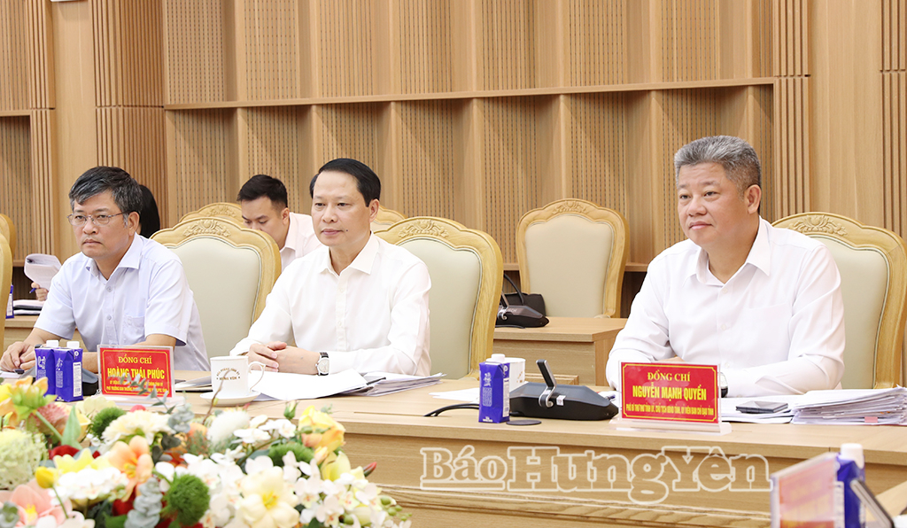 Đồng chí Nguyễn Mạnh Quyền, Phó Bí thư Tỉnh ủy, Chủ tịch UBND tỉnh và các đại biểu dự phiên họp.