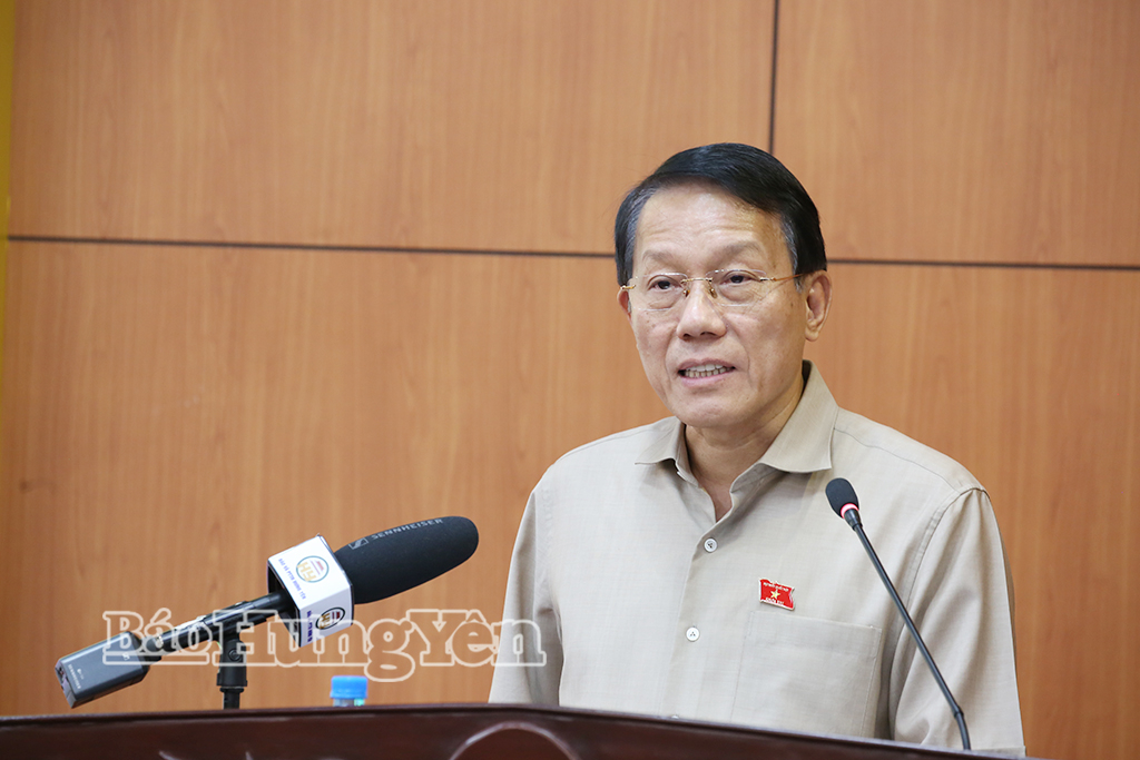 Đại tướng Lương Tam Quang, Ủy viên Bộ Chính trị, Bí thư Đảng ủy Công an Trung ương, Bộ trưởng Bộ Công an phát biểu tại hội nghị.