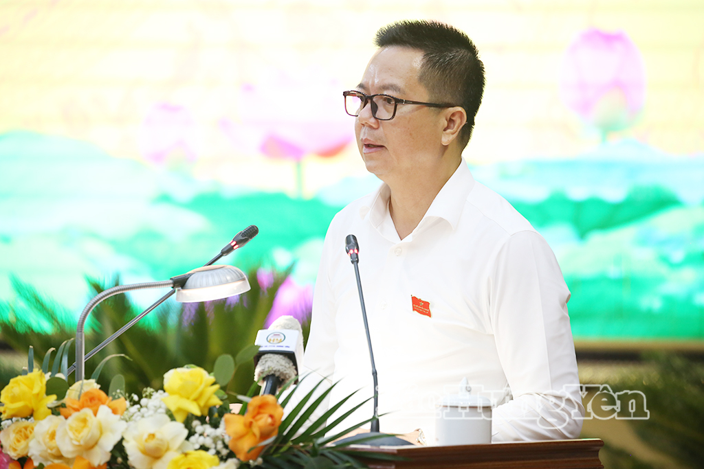 Ban Kinh tế - Ngân sách HĐND tỉnh trình bày báo cáo thẩm tra các nội dung thuộc lĩnh vực kinh tế - ngân sách.