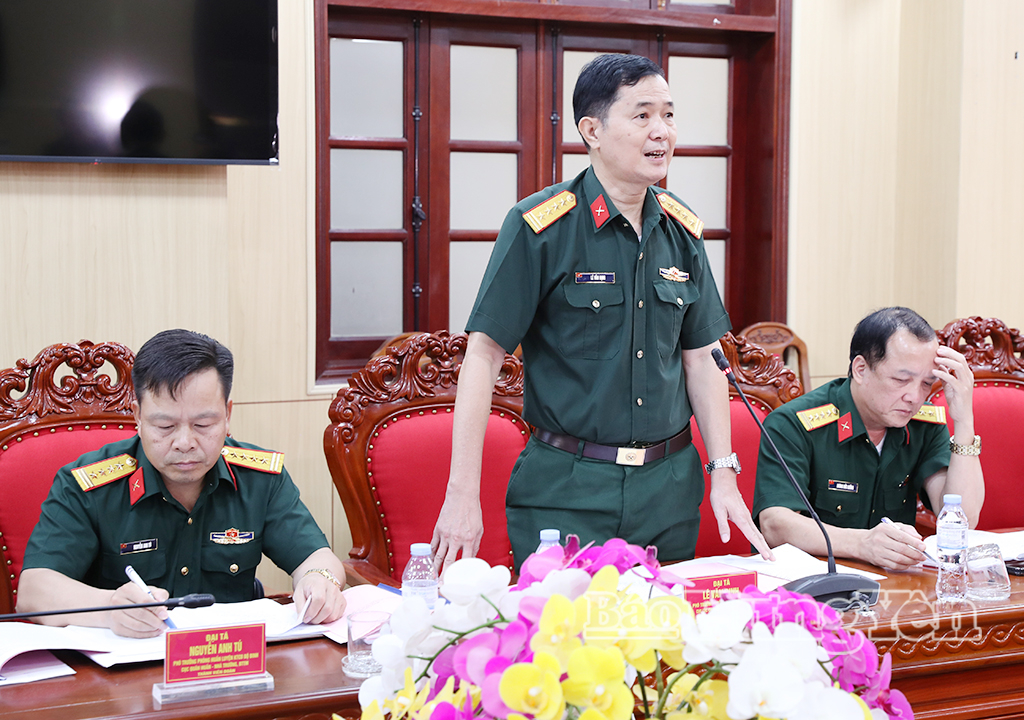 Thành viên Đoàn kiểm tra phát biểu tại buổi làm việc.