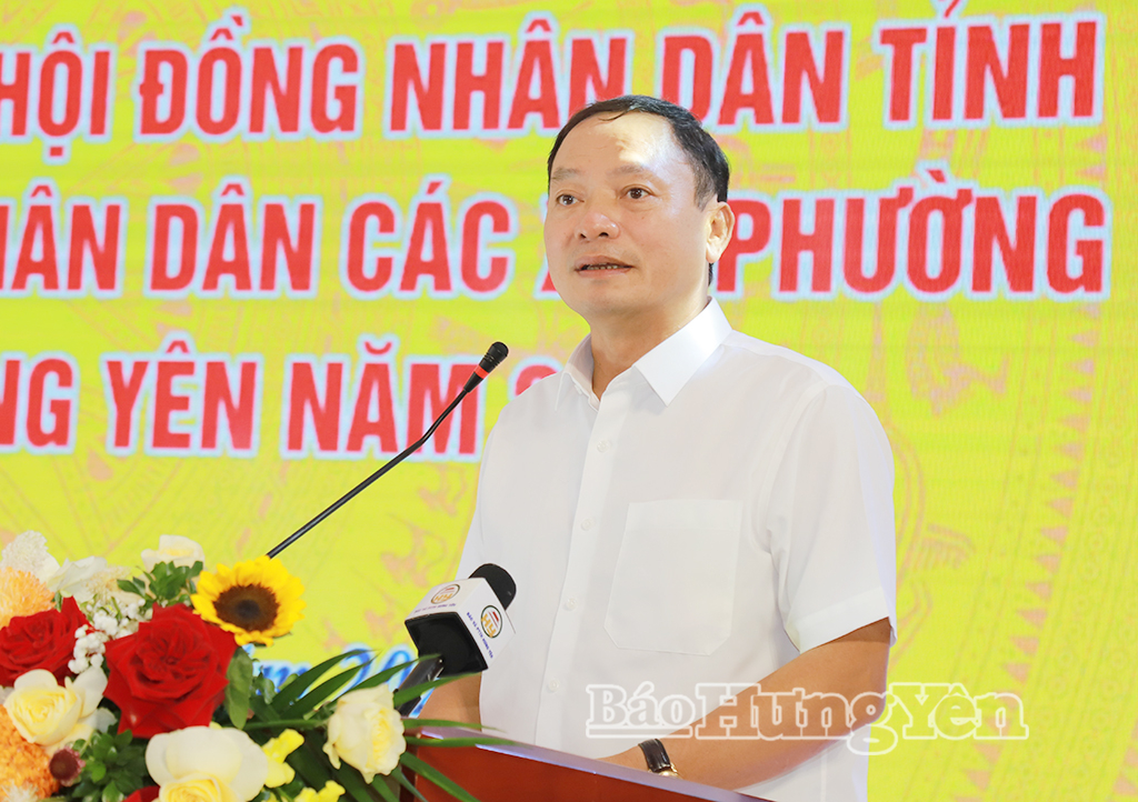 Đồng chí Trần Quốc Văn, Phó Bí thư Tỉnh ủy, Chủ tịch HĐND tỉnh phát biểu kết luận hội nghị.