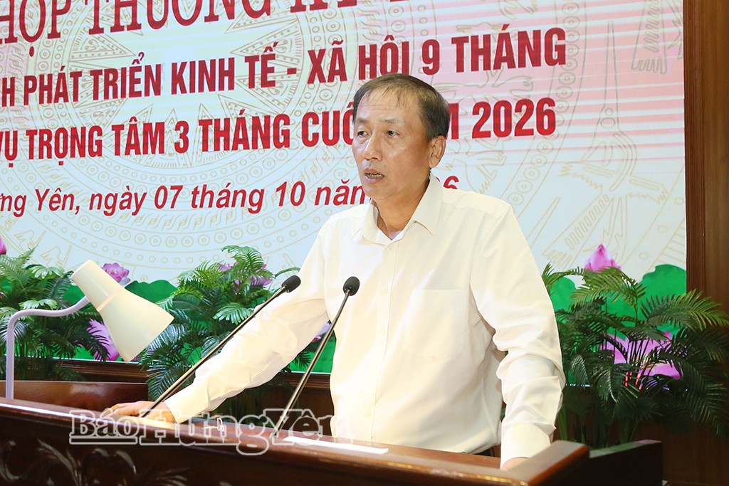 Đồng chí Nguyễn Hùng Nam, Phó Chủ tịch UBND tỉnh phát biểu tại phiên họp.