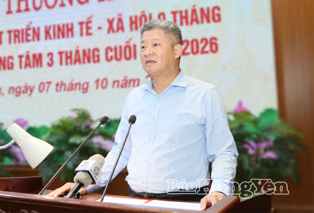 Đồng chí Nguyễn Mạnh Quyền, Phó Bí thư Tỉnh ủy, Chủ tịch UBND tỉnh phát biểu tại phiên họp.