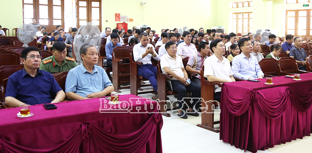 Các đại biểu dự hội nghị tại điểm cầu phường Trần Lãm. Ảnh: Trịnh Cường