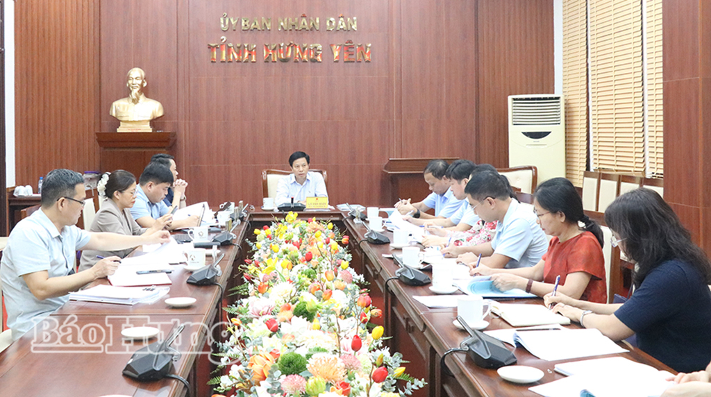 Đồng chí Lại Văn Hoàn, Phó Chủ tịch UBND tỉnh chủ trì cuộc họp.